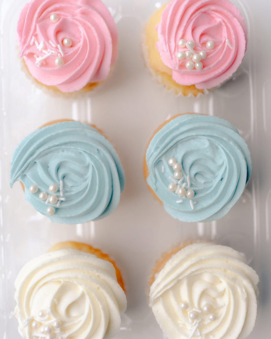 Boîte de 12 Cupcakes dévoilement sexe de bébé 👶🏼🧁